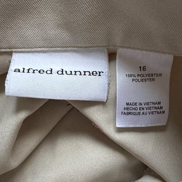 Vintage Alfred Dunner Tan Flower Embroidered Windbreaker Zip Jacket Plus Size 16 - Picture 16 of 16